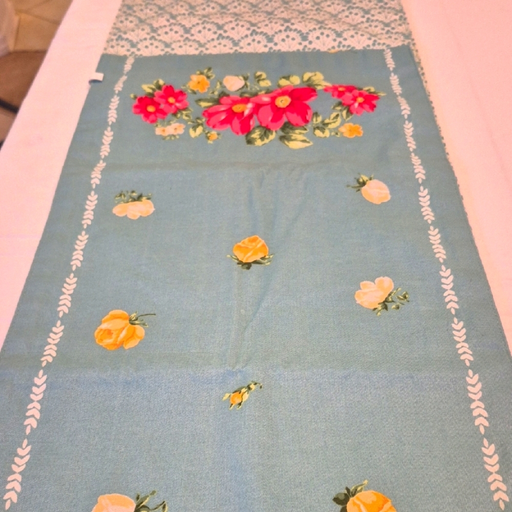 Floral Table Runner with Yellow and Red Accents Pioneer Women